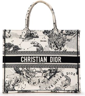 Dior White Large Zodiac Book Tote