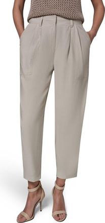 DKNY Pleated Crop Pants in Tuscan Grey at Nordstrom, Size 12
