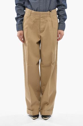 Dsquared2 Pantaloni a Una Pince in Cotone con Abbottonatura Nascosta Dsquared2
