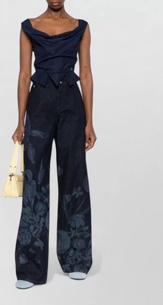 Vivienne Westwood cotton sleeveless square neck draped asymmetric blouse