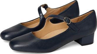 Trotters Desna High Womens Heels Navy : 10.5 M (B), Leather/Rubber
