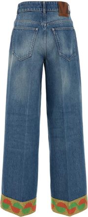 Valentino Garavani Womens Denim Jeans Mediumbluedenim Exterior: Cotton