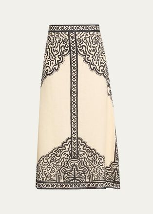 Johanna Ortiz Retro Drape Crepe Halter Ankle Dress