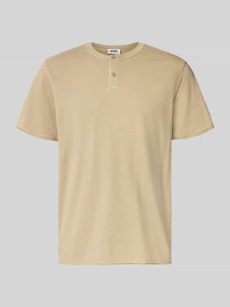 Drykorn T-Shirt mit kurzer Knopfleiste Modell ENIL in Beige, Gr&ouml;&szlig;e XXL