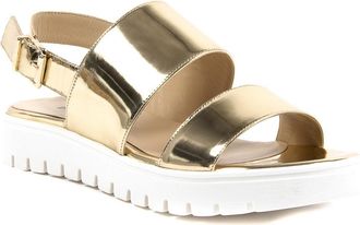 Dee Ocleppo Metallic Leather Sandals with 3cm Heel