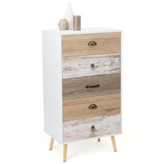 IDMarket Bahia Cassettone A 5 Cassetti Da 60 Cm Scandinavo