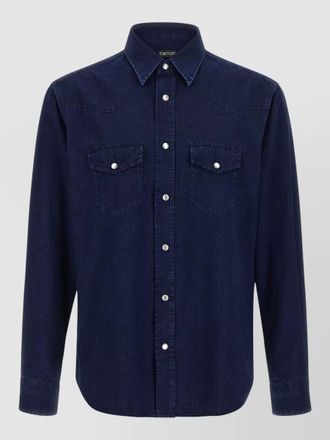 Tom Ford western style shirt button down collar