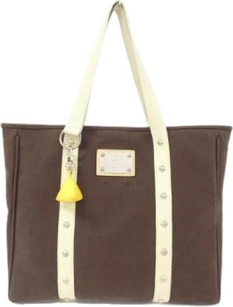 Louis Vuitton Pre-owned Tote Bags, male, Brown, Size: ONE SIZE Pre-owned Cabas GM Canvas Bag