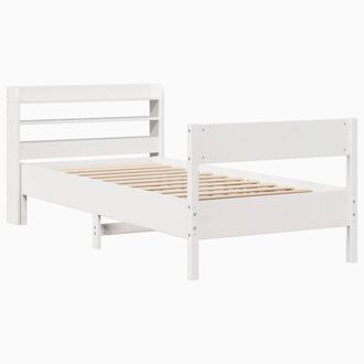 Berkfield Home Decorative Bed Frame without Mattress White 90x200 cm Solid Wood Pine