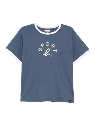 Sport b. Ringer T-shirt met logo - Blauw