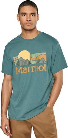 Marmot Coastal T-Shirts Short Sleeve Mens Clothing Seafloor : MD, Cotton/Polyester