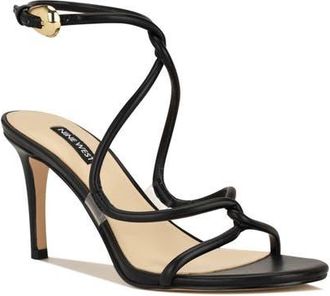 Nine West Emerila Ankle Strap Sandal in Black at Nordstrom, Size 9.5