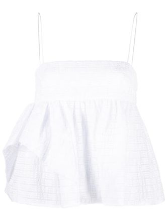 Cecilie Bahnsen ruffle-detail top - White
