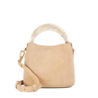 Dune London Womens Accessories Dharla - Resin Handle Mini Tote - Taupe Leather - One Size