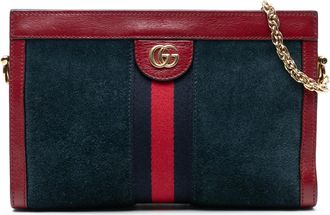 Gucci Pre-owned Womens Small Suede Ophidia Chain Crossbody - Dark Blue Leather - One Size