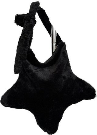 Generic Womens Plush Bags Plush Bag Crossbody Bags For Women Large Capacity Girls Shoulder Vintage Tote Handbags Female Purse(Black)