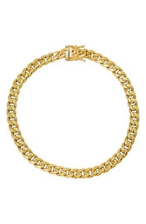 Queen Jewels 14K Gold Miami Cuban Link Bracelet at Nordstrom Rack, Size 8.5
