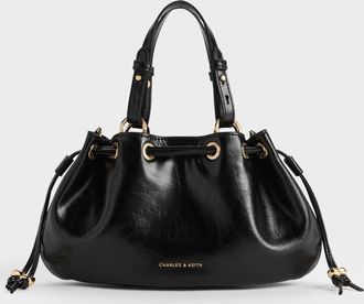 Charles & Keith Mini Moxie Drawstring Bucket Bag