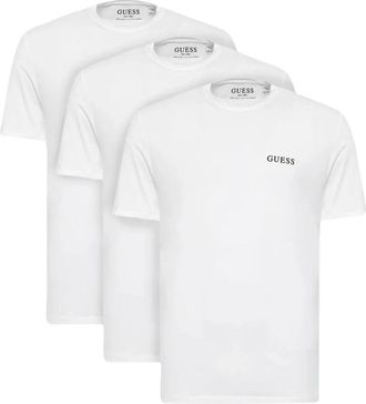 Guess Logo T-shirt - Heren - T-shirts - Wit - 2XL - Katoen - Tops