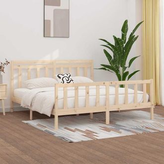 vidaXL Vidaxl - Estructura De Cama Sin Colch&oacute;n Madera Maciza De Pino 200x200 Cm