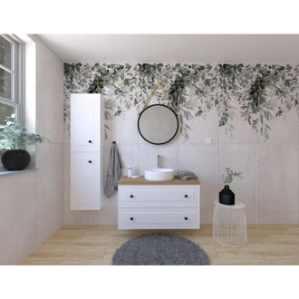 Puma Naturel Conjunto De Ba&ntilde;o Con Lavabo Que Incluye Mezclador De Lavabo, Ca&ntilde;o Y Sif&oacute;n Naturel Forli Blanco (ksetforli2)