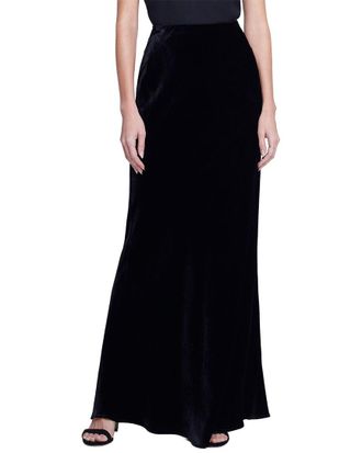 L'agence LAgence Zeta Silk-Blend Skirt