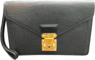 Louis Vuitton Pre-owned Epi Clutch Bag - Dames - Vintage Clutch - Zwart - ONE Size - Leer - Vintage