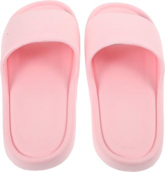 Yardwe Women Lightweight EVA Shower Slides Non-slip Quick-dry Slippers for Bathroom Indoor Outdoor Use Elastic Material for Pool Spa Travel Thin Sole Pink