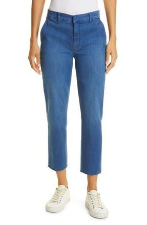 Frank & Eileen Wicklow Italian Denim Crop Chinos in Blue Denim Wash at Nordstrom Rack, Size 00