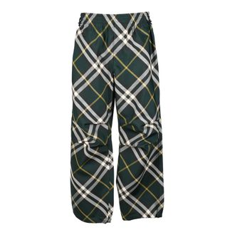 Burberry Heren, Broeken, Groen, Maat: M Nylon
