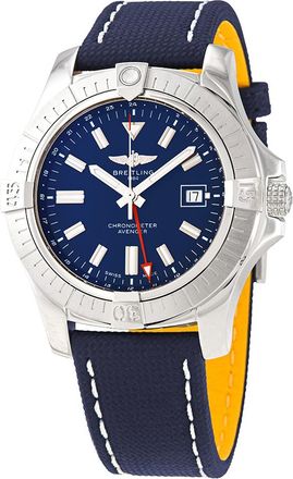 Breitling Pre-owned Breitling Avenger GMT 45 Automatic Blue Dial Mens Watch A32395101C1X1