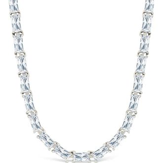 Sterling Forever Blanche Slide Tennis Necklace in Silver at Nordstrom