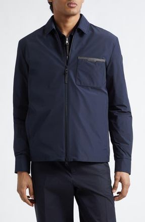 Moncler Tollymore Shirt Jacket in Navy Blue at Nordstrom, Size 3