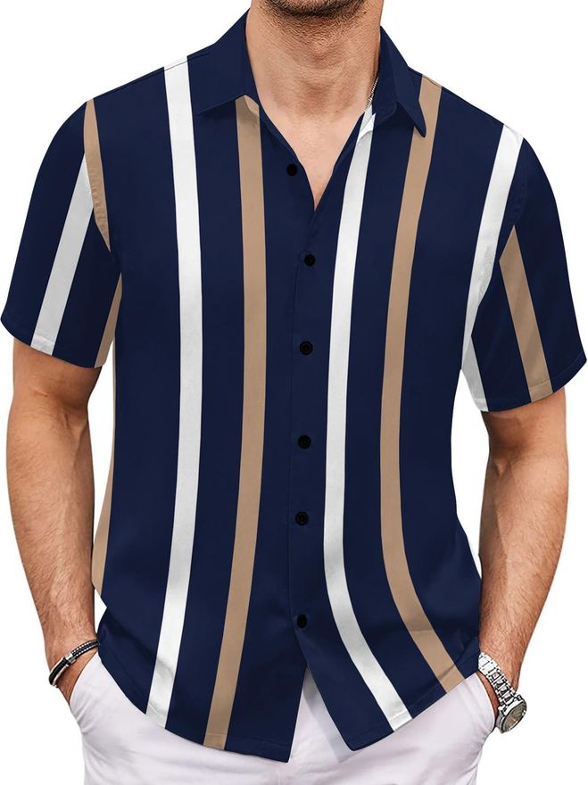 Mens Hawaiian Shirt Short Sleeve Casual Summer Beach Aloha Shirt Floral Button Down Tropical Hawaii Shirts (UK, Alpha, XXL, Regular, Regular, 20)