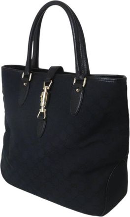 Gucci Black Leather Tote Bag (Pre-Owned)