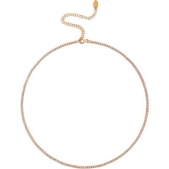SHYMI Celine Tennis Choker Necklace in Rose/White at Nordstrom