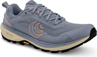 Topo Athletic Womens Terraventure 5 Trail Running Shoe In Grey/peach