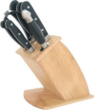 Maestro Juego De Cuchillos, Juego Completo De 8 Piezas En Bloque Con Soporte Maestro Mr-1423