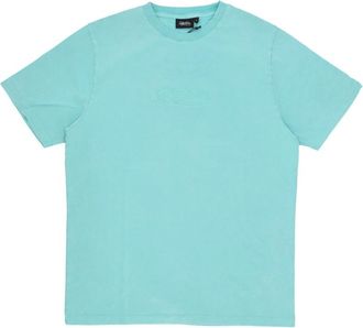 Dolly Noire Turquoise Acid Wash Tee Heren T-shirt - Heren - T-shirts - Blauw - S - Katoen - Tops