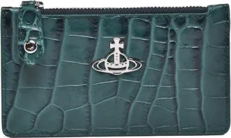 Vivienne Westwood Accessoires, Dames, Groen, ONE Size, Leer, Kaarthouder