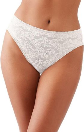 Wacoal High Profile Lace High Cut Briefs in White at Nordstrom, Size X-Large