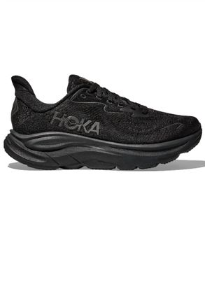 Hoka One One Mens Clifton 10 Running Shoe - Wide In Black / Black