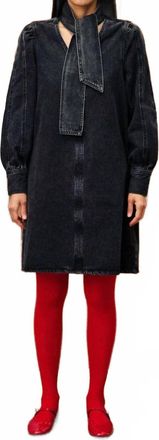 FRNCH Aubepine Mini Dress In Black Denim