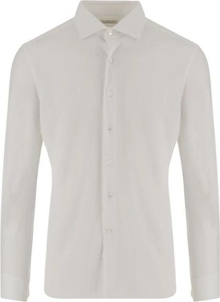 Alessandro Gherardi Stretch Jersey Shirt - Heren - Zakelijke Overhemden - Wit - 4XL - Nylon - Overhemden