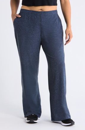 Zella Restore Soft Straight Leg Pull-On Pants in Navy Armada Melange at Nordstrom, Size 2X