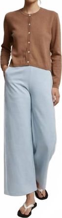 perfectwhitetee Mikos Travel Wide Leg Pant With Pockets In Light Blue