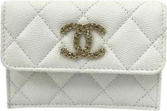 Chanel Pre-owned Matelasse Caviar Leather Wallet - - Pre-owned - Donna - Bianco - ONE SIZE