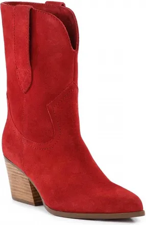 Seychelles Womens Line Dance Suede Boot In Red