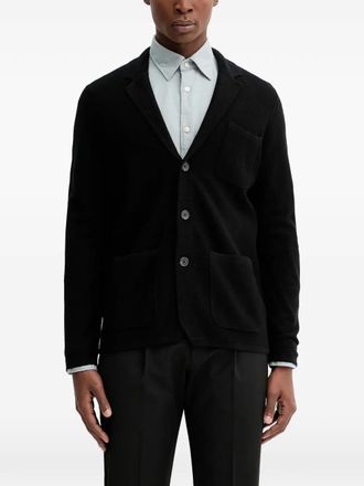 Marc O'Polo Blazer met gekerfde revers - Zwart