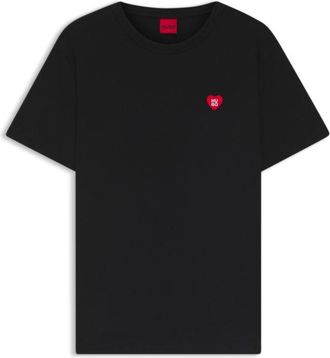HUGO BOSS Heart-logo T-shirt in cotton jersey